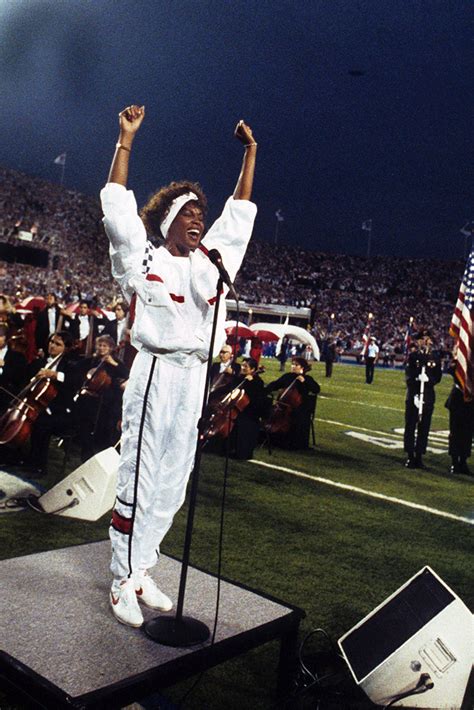Whitney Houston's Super Bowl National Anthem, 31 Years Later. Music. Dionne Warwick and Kelly Price Celebrate Whitney Houston's Legacy. TV. Bobby Brown Visits Whitney Houston’s Grave in 'Every ...